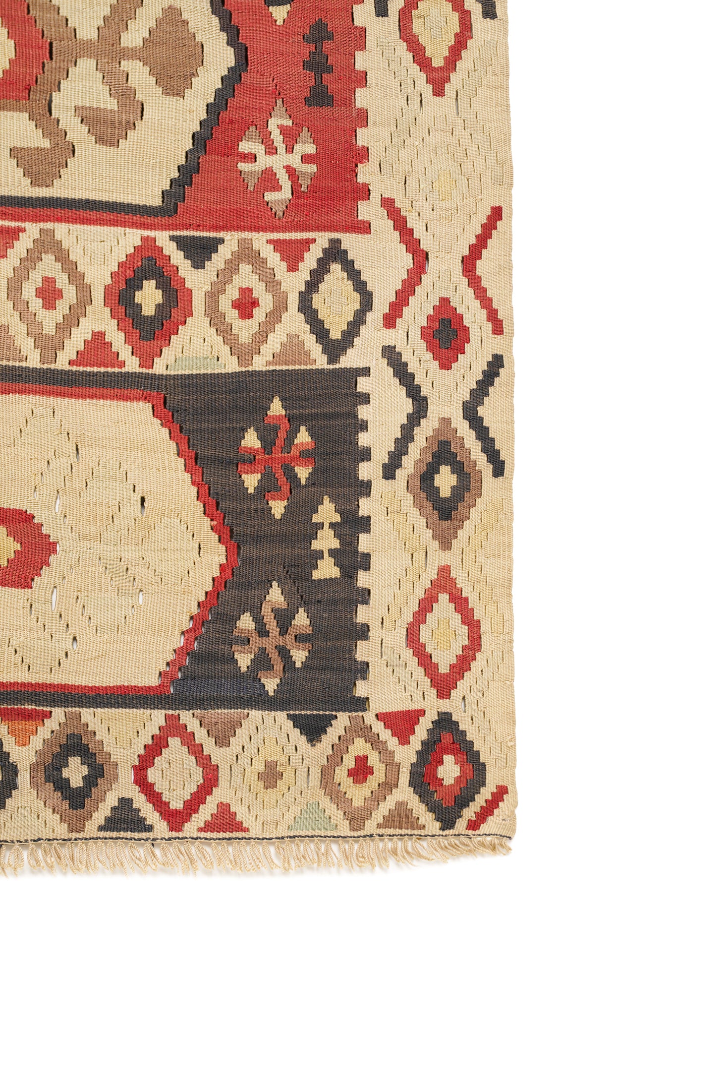 Vintage Rare Silk Turkish Sivas Kilim 5'3" x 3'7"