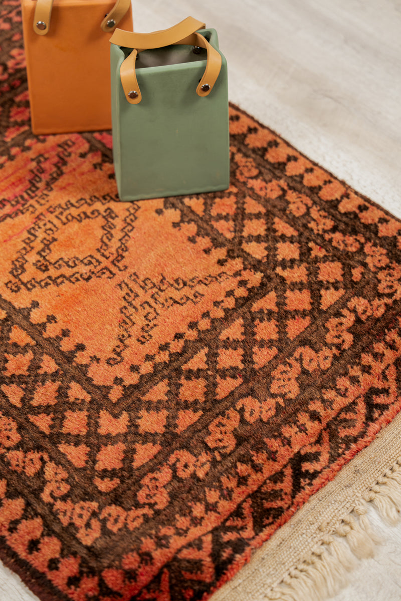 Vintage Turkmen Rug 2'6" x 1'10"