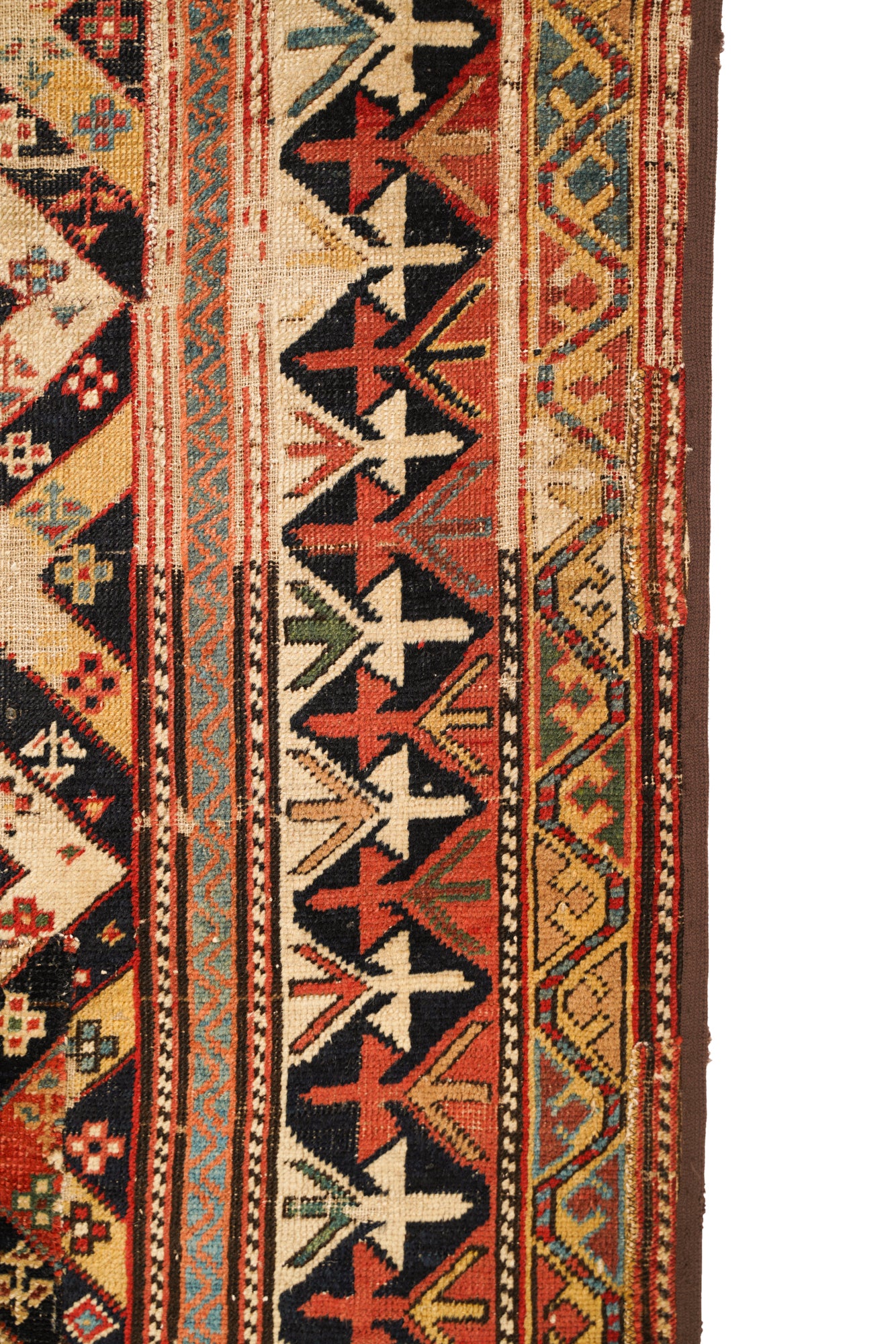 Antique Caucasian Shirvan Maharamat Rug 3'8" x 3'1" (Fragment)