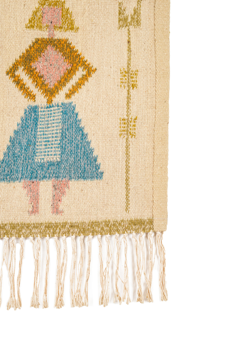 Vintage Scandinavian Tapestry 4'2" x 1'5"