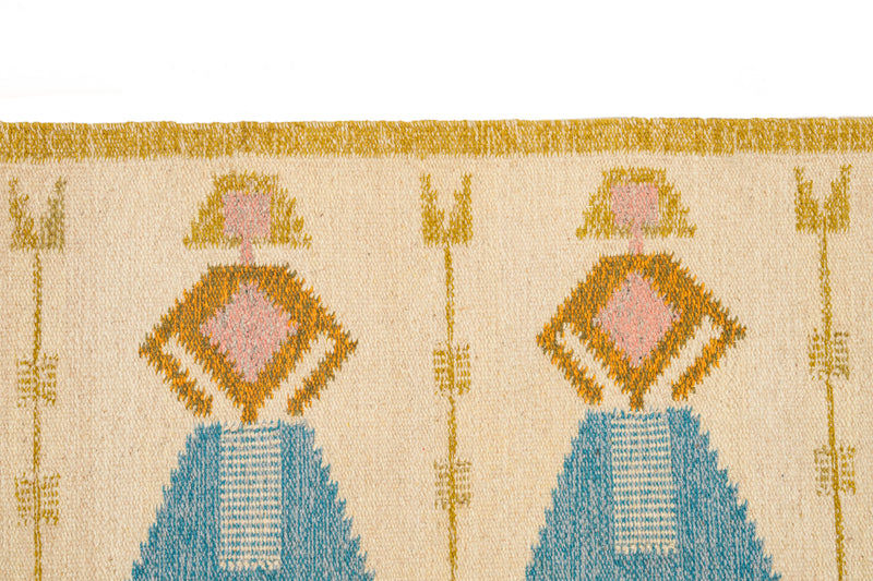 Vintage Scandinavian Tapestry 4'2" x 1'5"