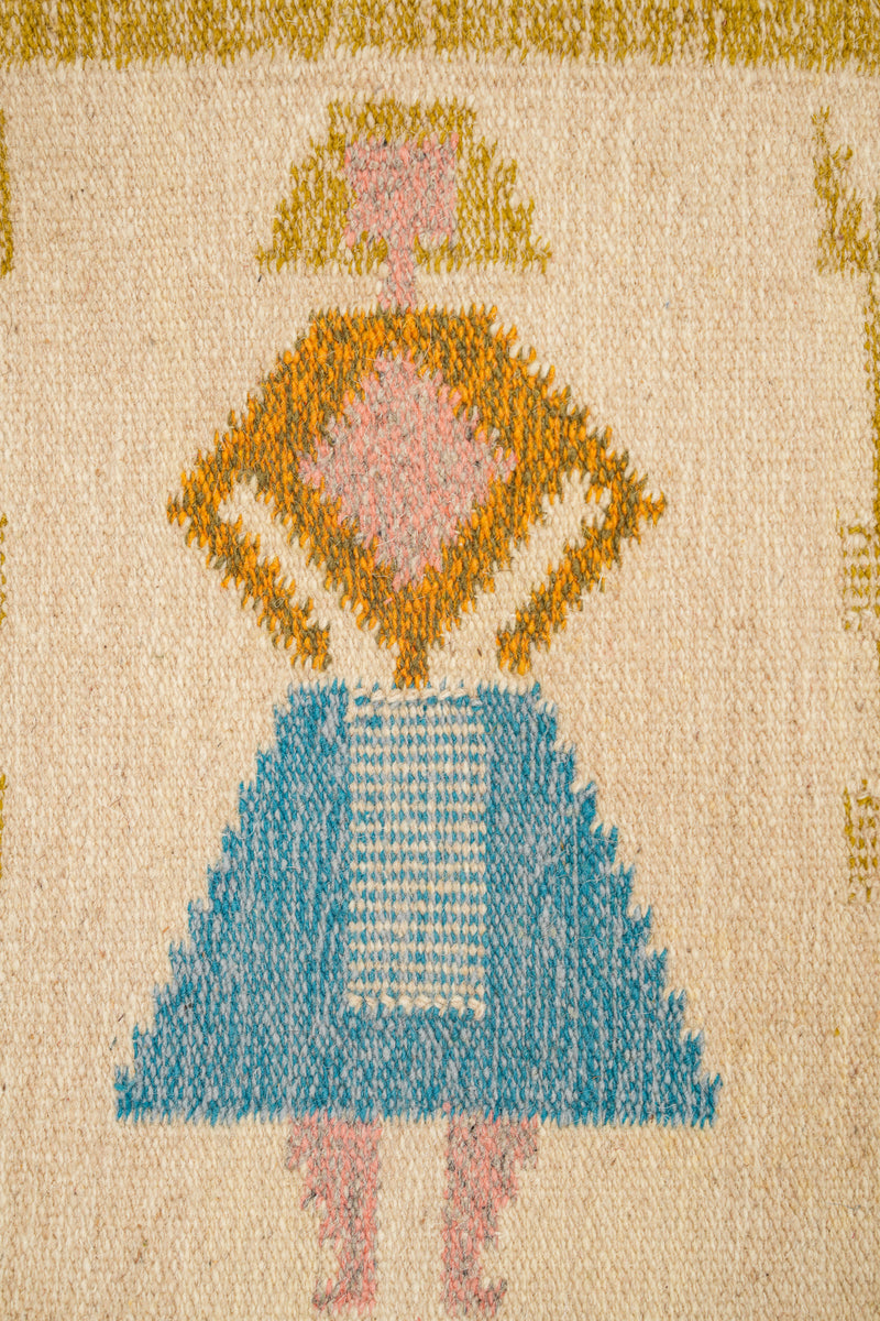 Vintage Scandinavian Tapestry 4'2" x 1'5"