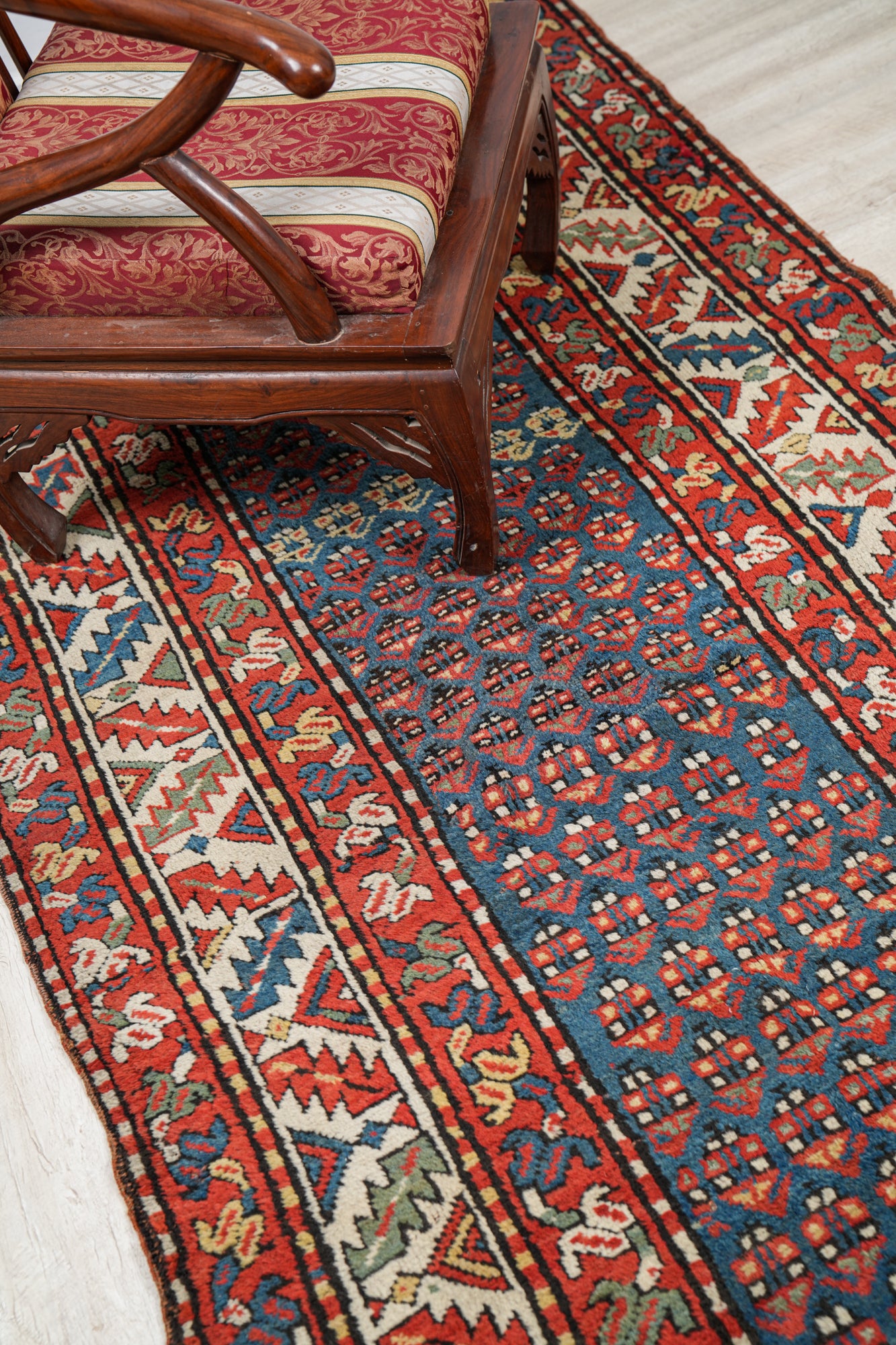 Antique Caucasian Kazak Rug 7'9" x 3'8"