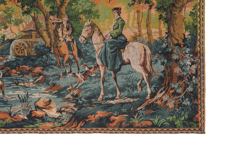 Vintage Belgian Loom Tapestry 5'7" x 2'4"