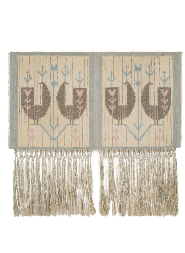Vintage Swedish wool tapestry 3'5" x 1'10"
