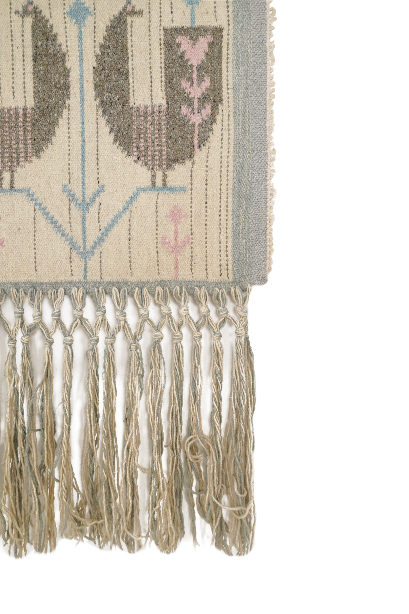 Vintage Swedish wool tapestry 3'5" x 1'10"