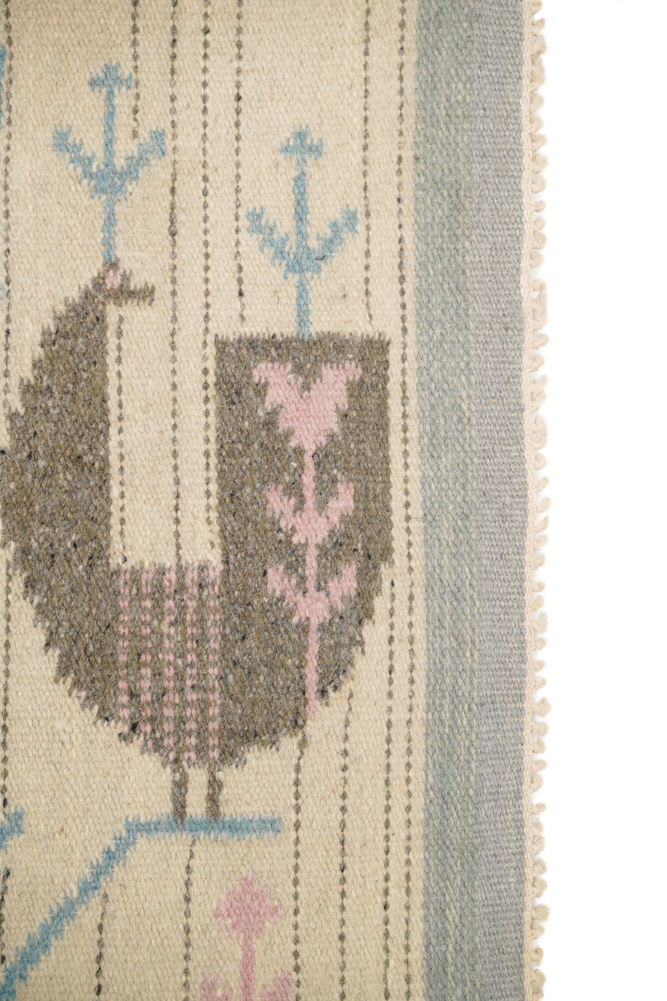 Vintage Swedish wool tapestry 3'5" x 1'10"