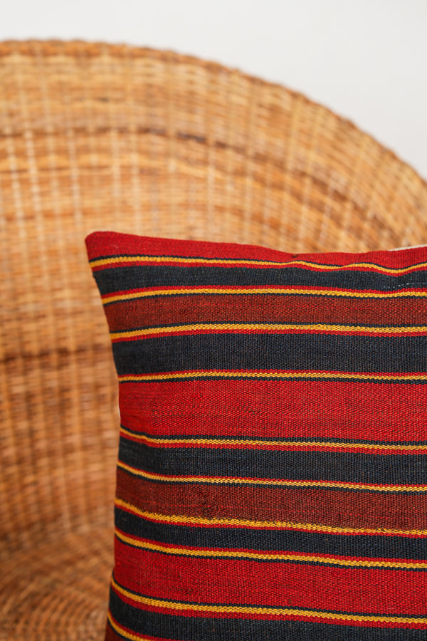 vintage caucasian Jajim cushion 1'4" x 1'4"