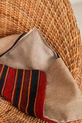 vintage caucasian Jajim cushion 1'4" x 1'4"