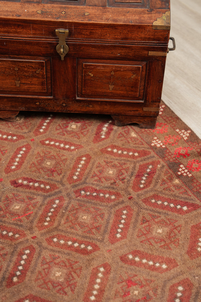 Vintage Turkmen Rug 5'10" X 4'2"
