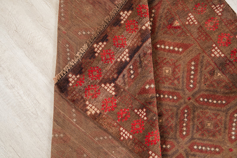 Vintage Turkmen Rug 5'10" X 4'2"