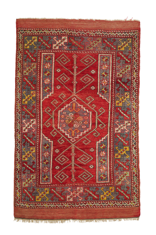 Antique Turkish Anatolian Rug 5'10" x 4'