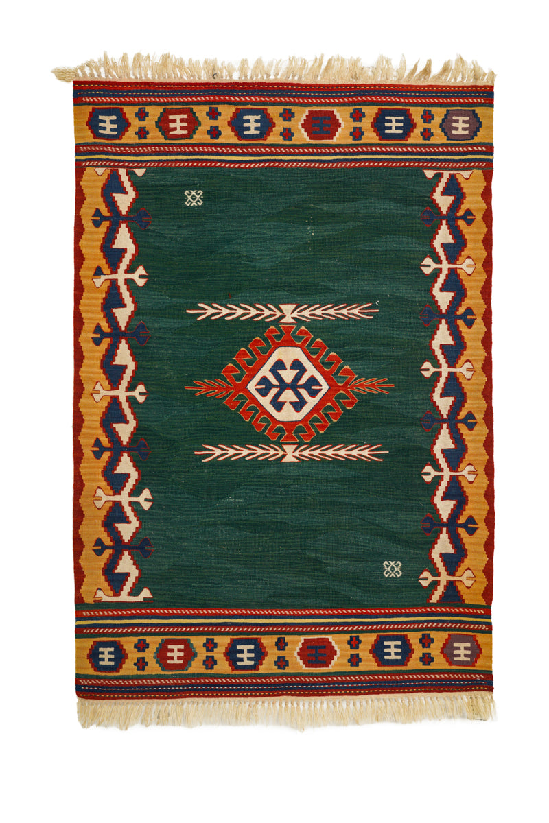 Vintage Turkish Tribal Kilim 5'4" x 3'8"