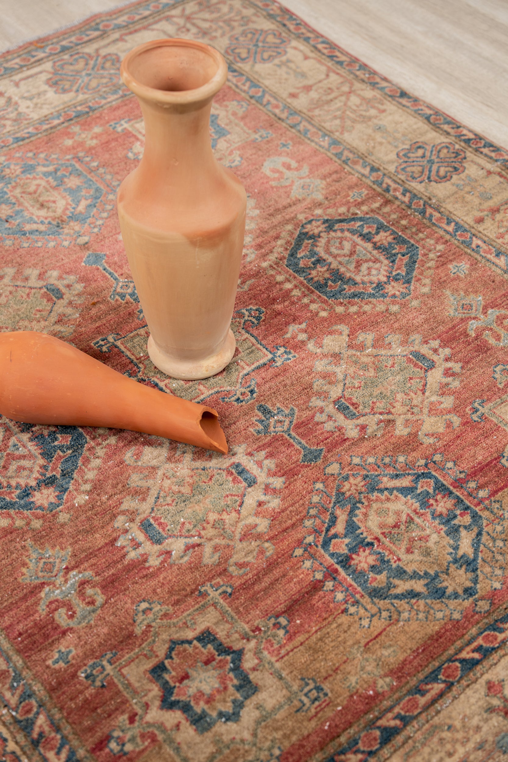 Vintage Afghan Kazak Rug 6' x 5'