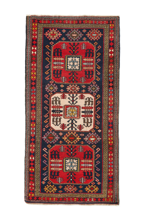 Antique Caucasian Shirvan Rug 7' x 3'5"