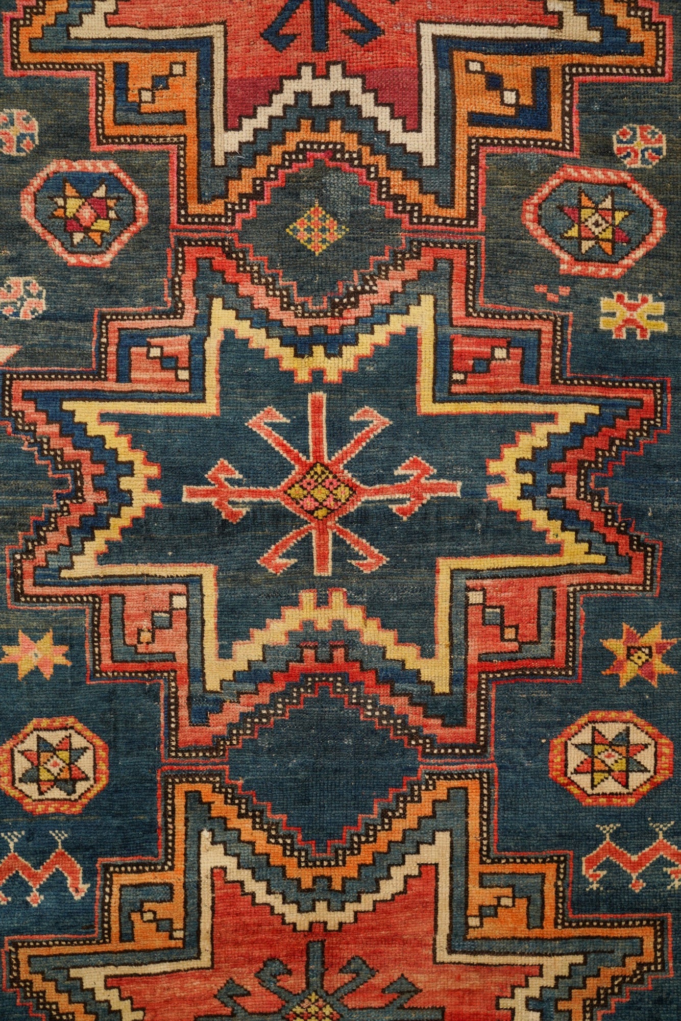 Antique Southern Central Caucasian Lesghi Rug 9'2"x 5'9"