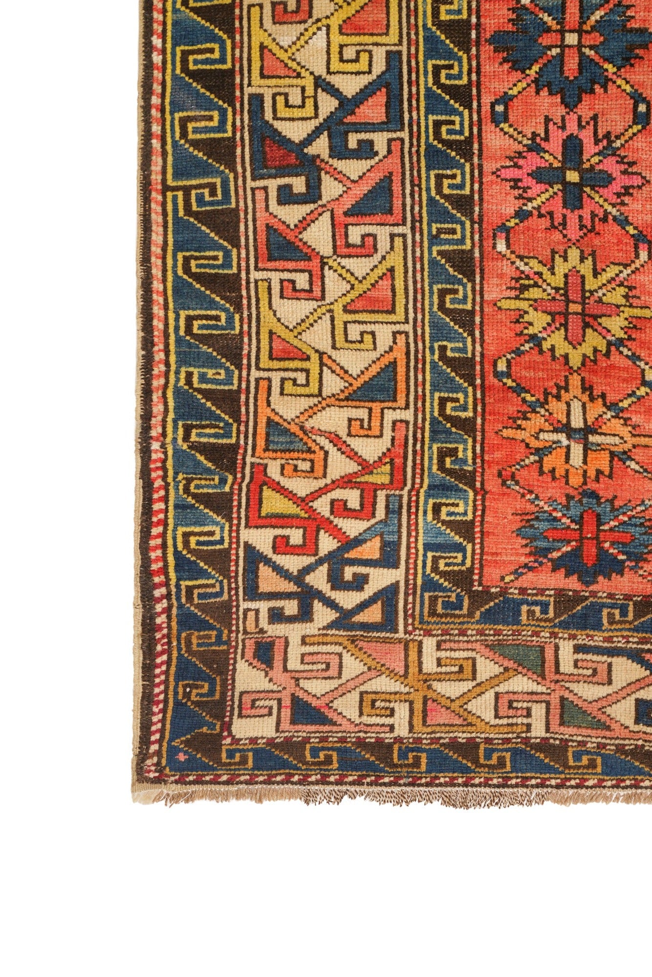 Antique Southern Central Caucasian Lesghi Rug 9'2"x 5'9"