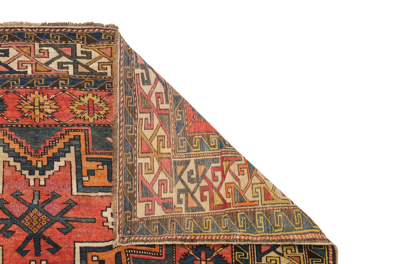 Antique Southern Central Caucasian Lesghi Rug 9'2"x 5'9"