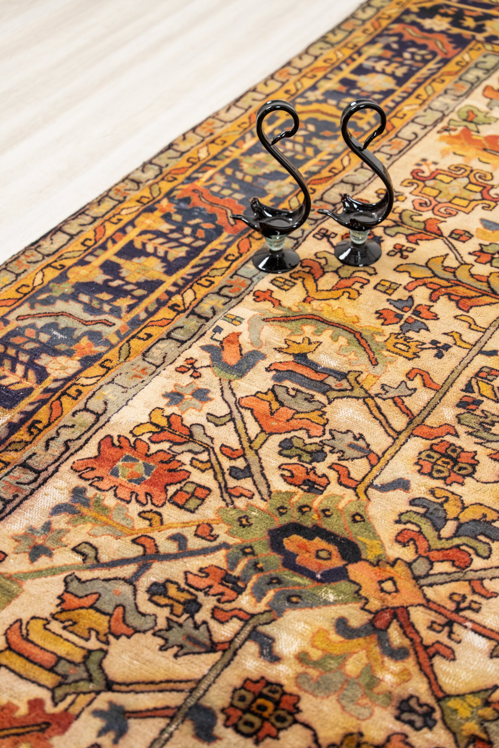 Antique German Hand-Hooked Rug  12'x 9'