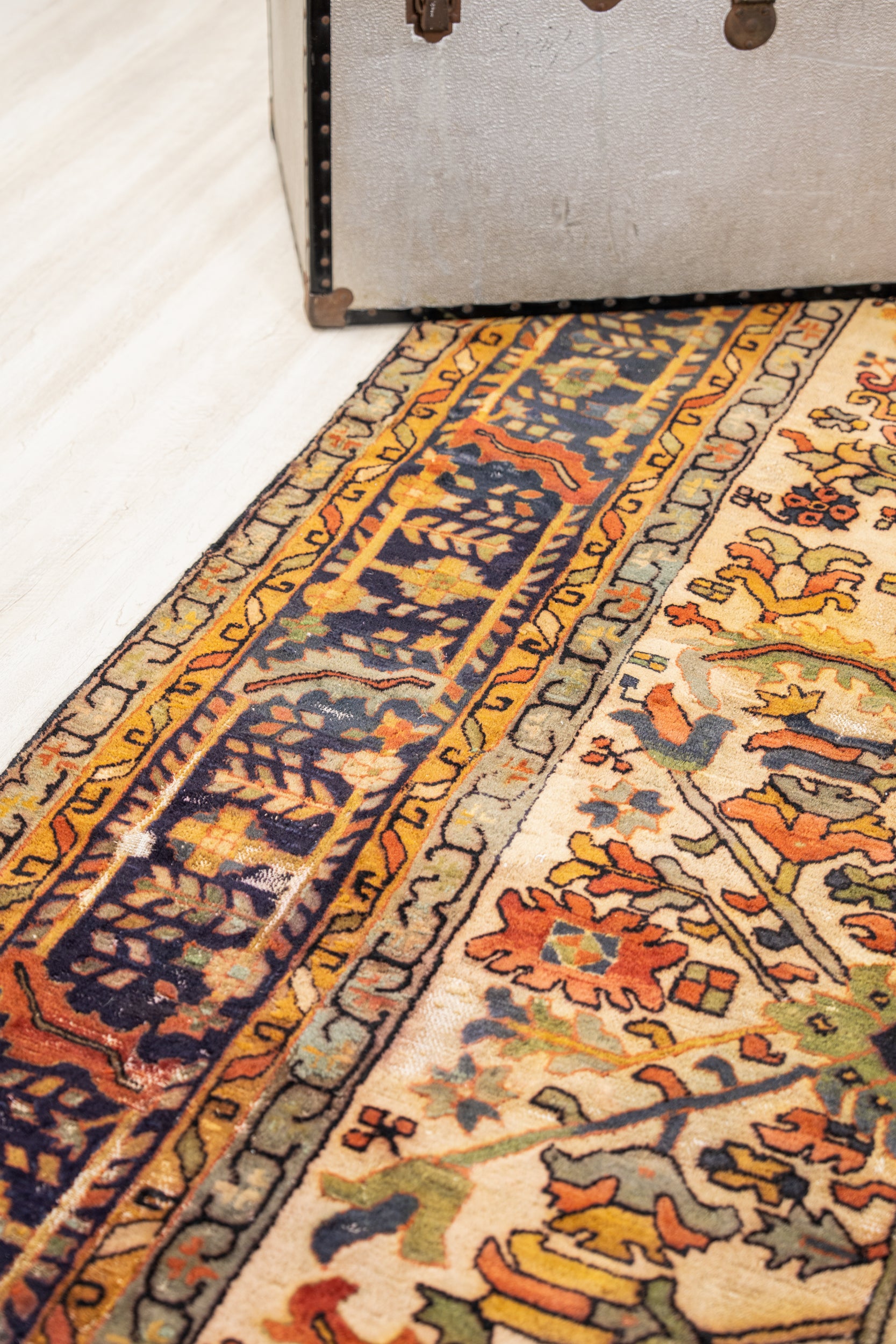 Antique German Hand-Hooked Rug  12'x 9'