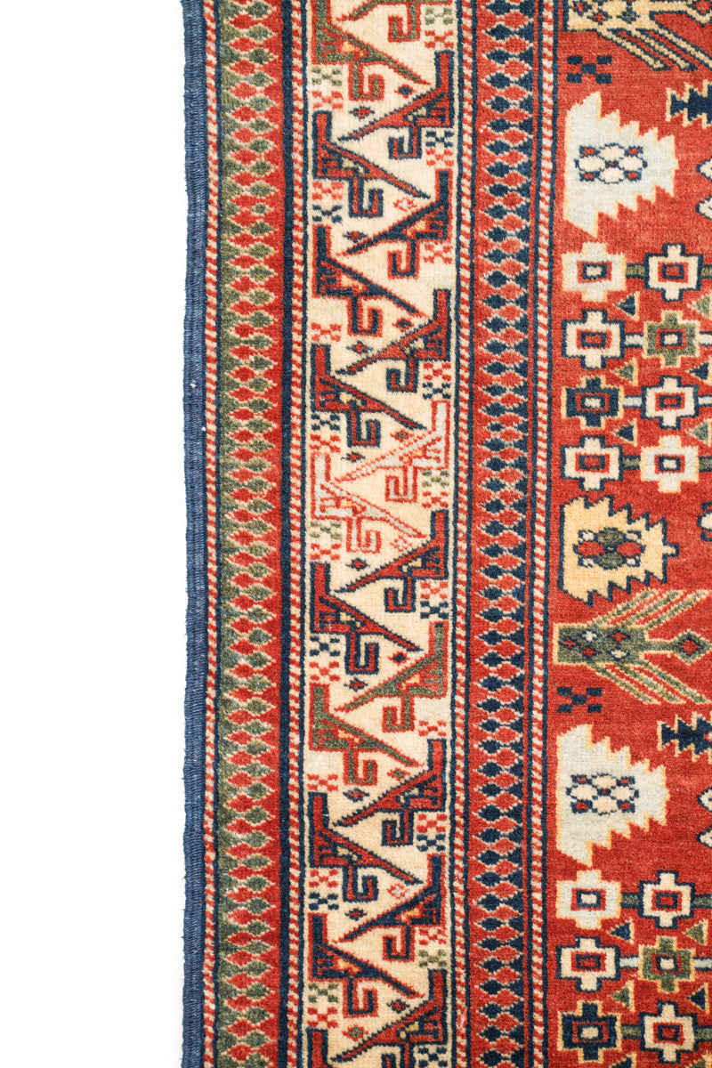 Vintage Turkish Shirvan Hallway Rug 9'6" x 3'