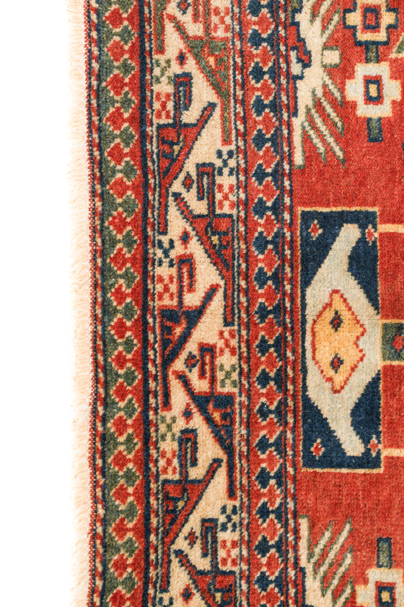 Vintage Turkish Shirvan Hallway Rug 9'6" x 3'