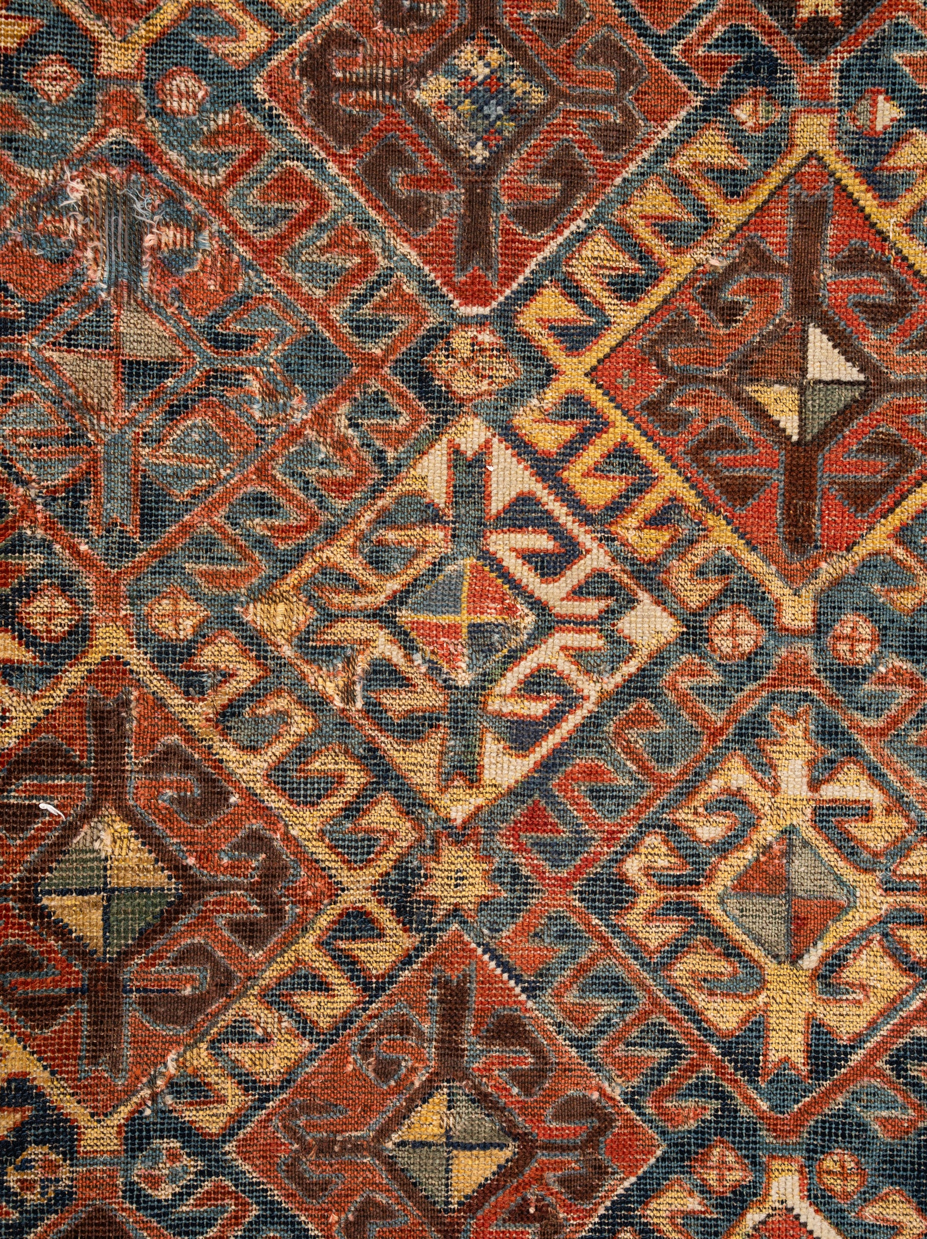 Antique Caucasian Shirvan Rug 4'2" x 3'