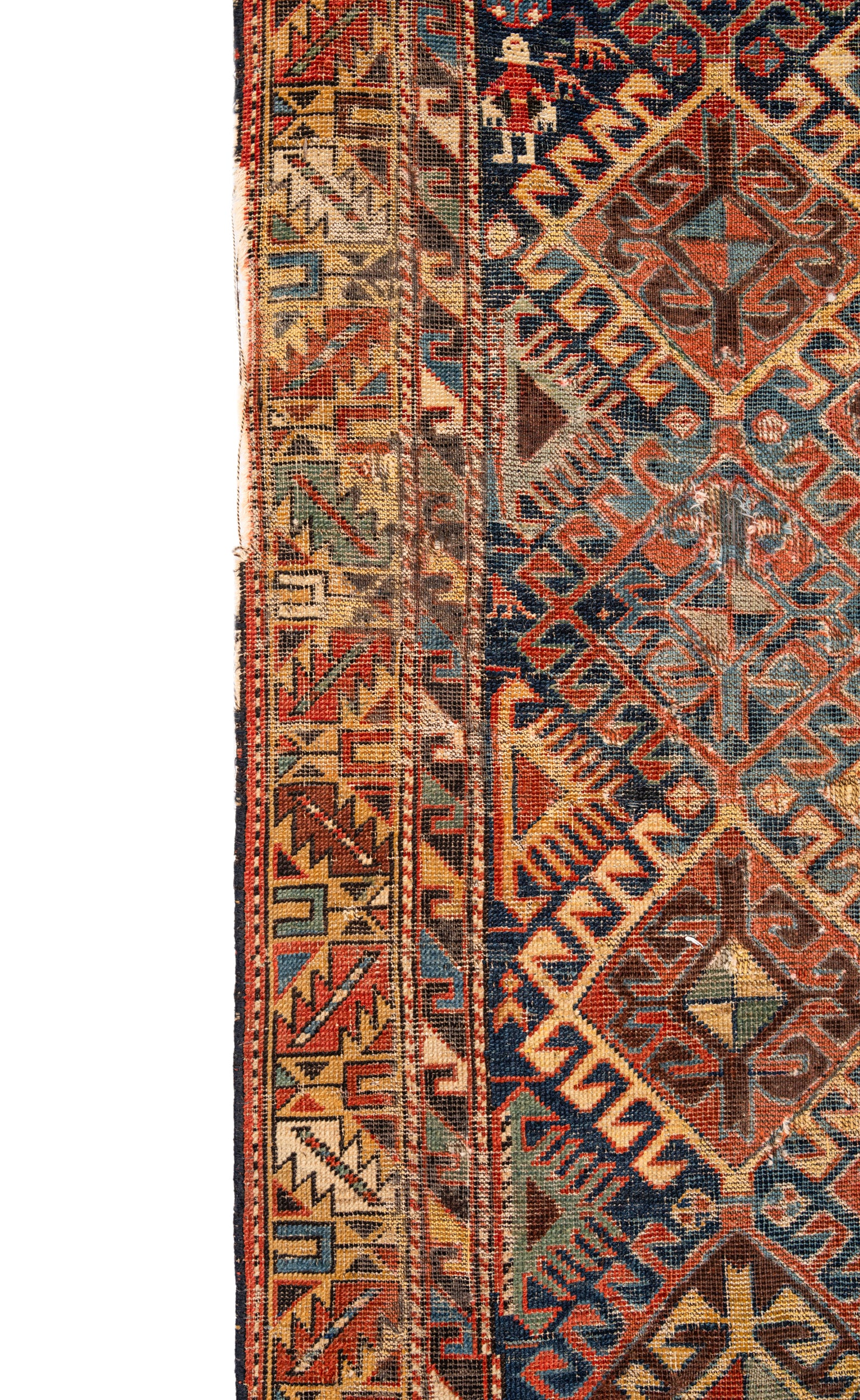 Antique Caucasian Shirvan Rug 4'2" x 3'