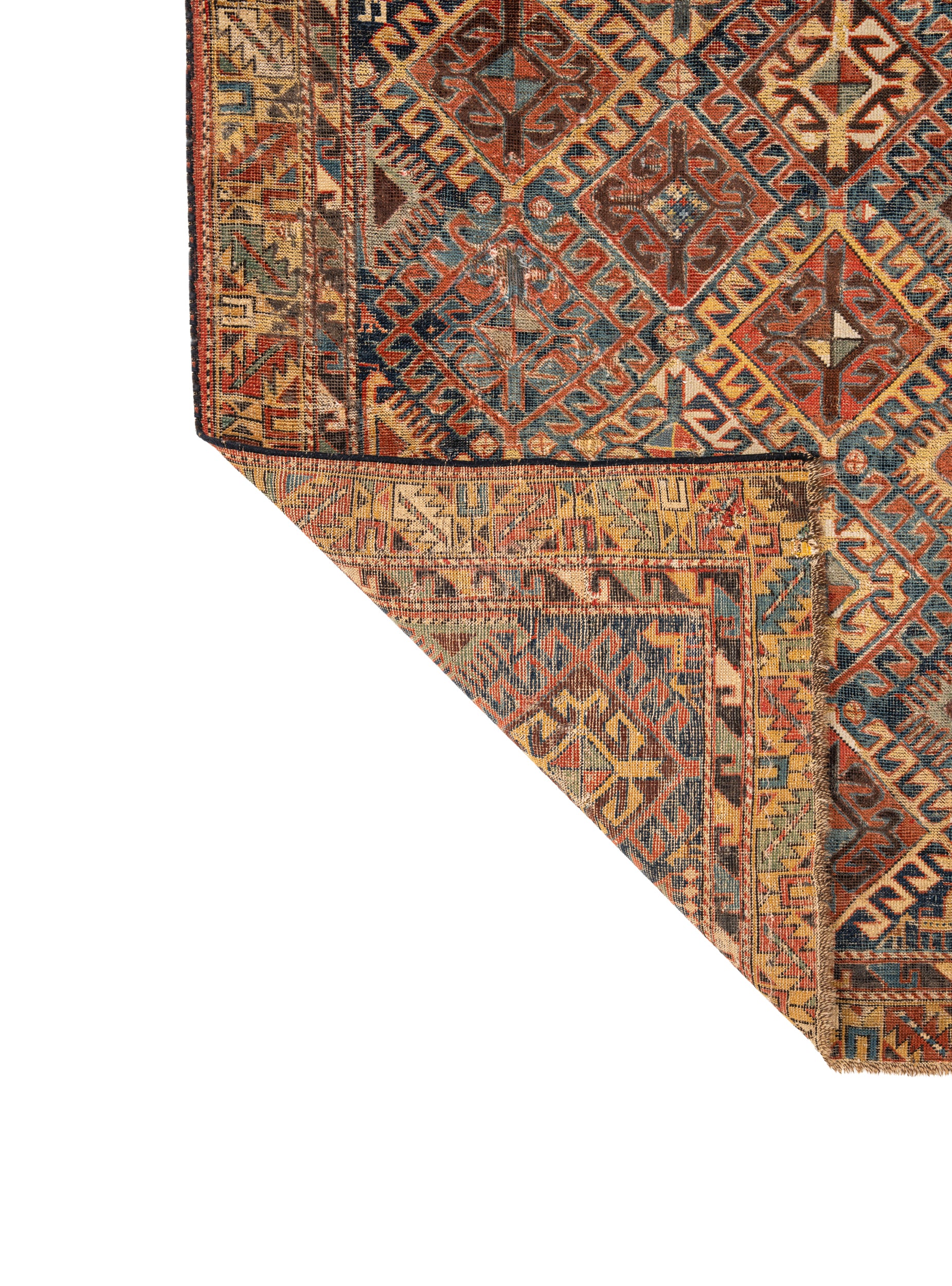 Antique Caucasian Shirvan Rug 4'2" x 3'