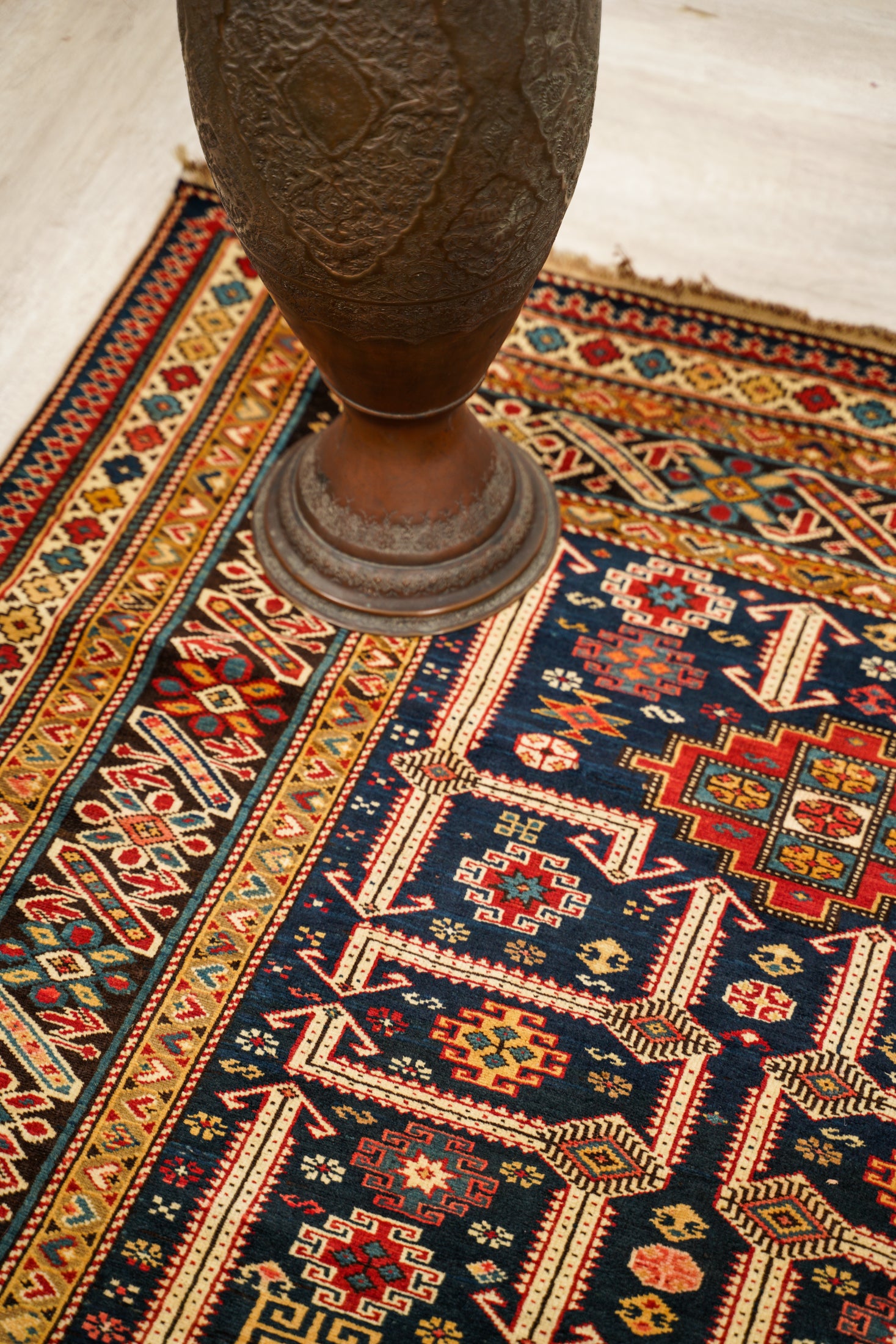 Antique Caucasian Shirvan Chichi Rug 5'9" x 4'