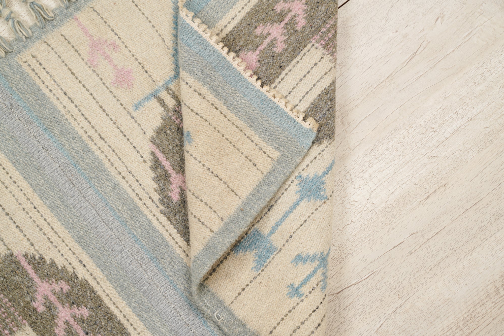 Vintage Swedish wool tapestry 3'5" x 1'10"