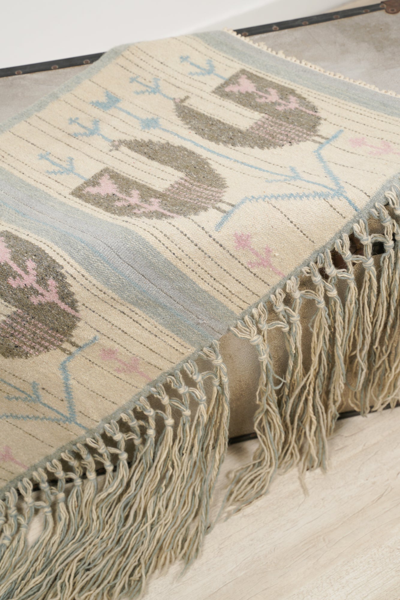 Vintage Swedish wool tapestry 3'5" x 1'10"