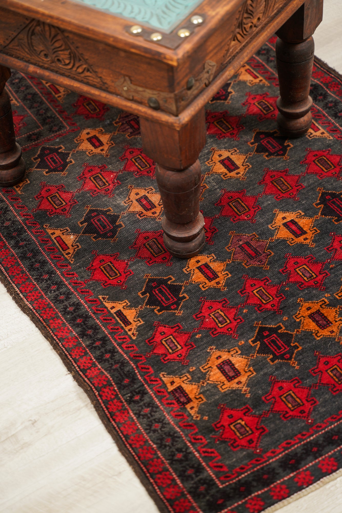 Vintage Baloch Prayer Rug 4'5" x 2'7"