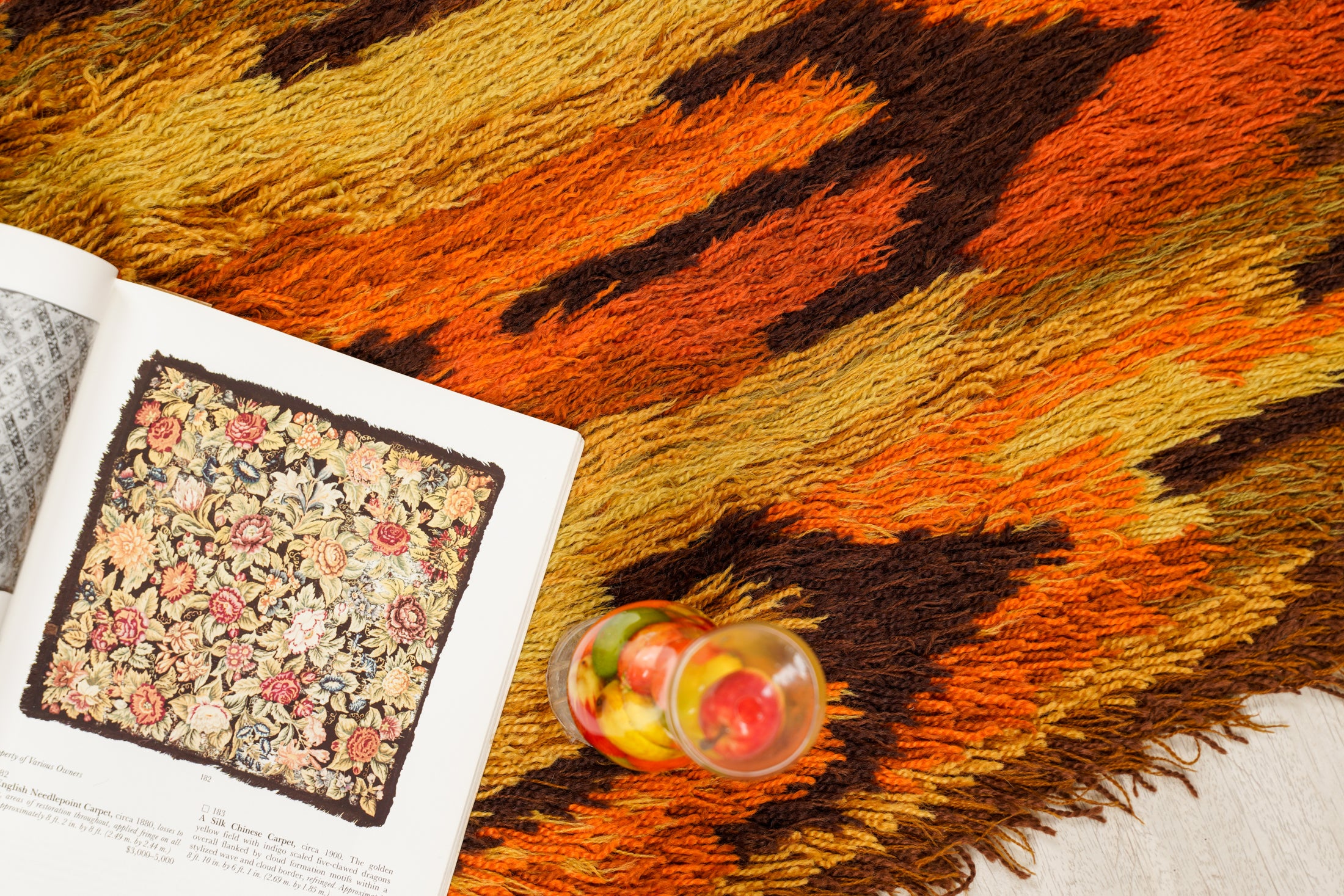 Vintage Scandinavian rya rug 3'4" x 2'