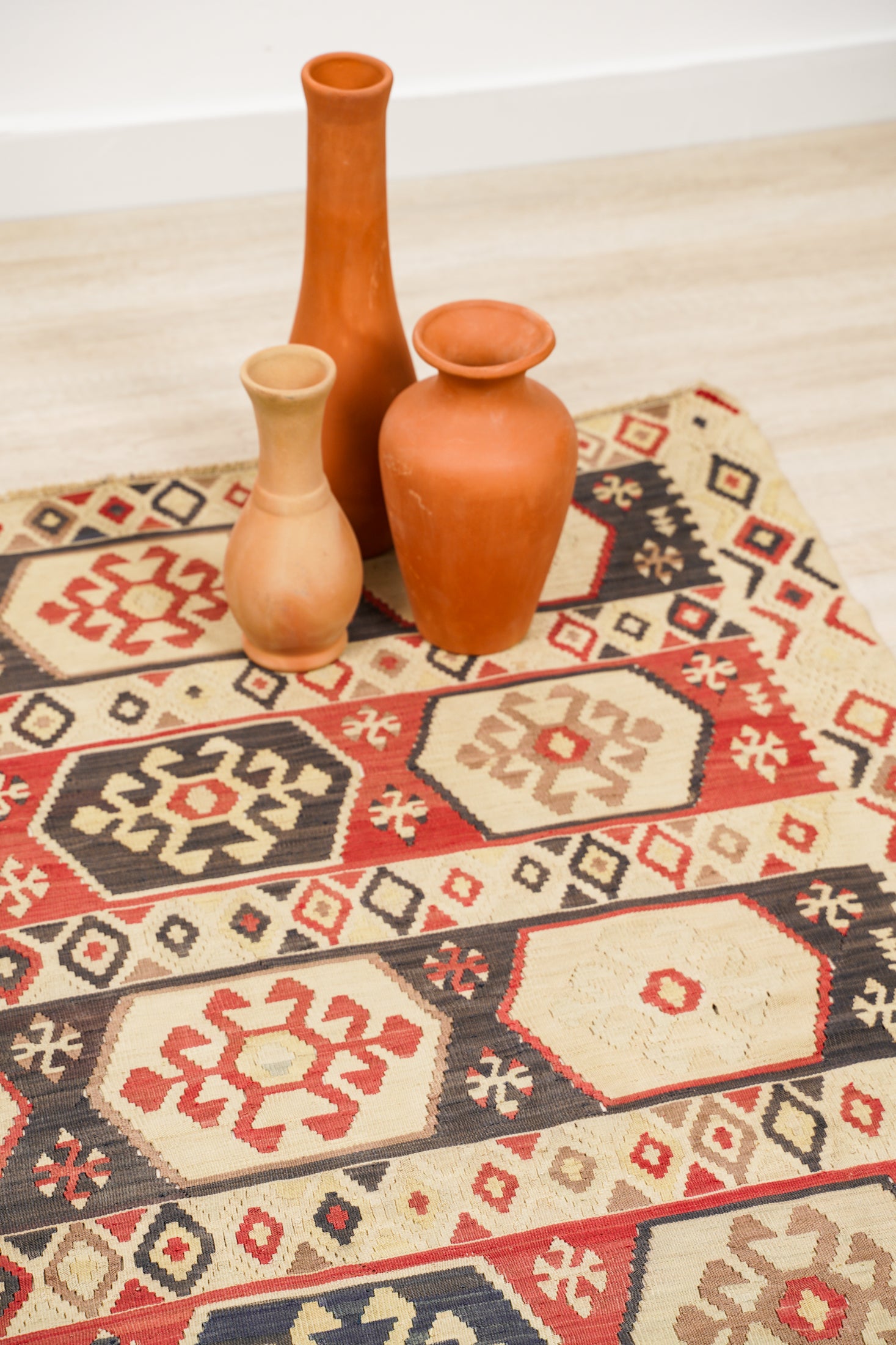 Vintage Rare Silk Turkish Sivas Kilim 5'3" x 3'7"