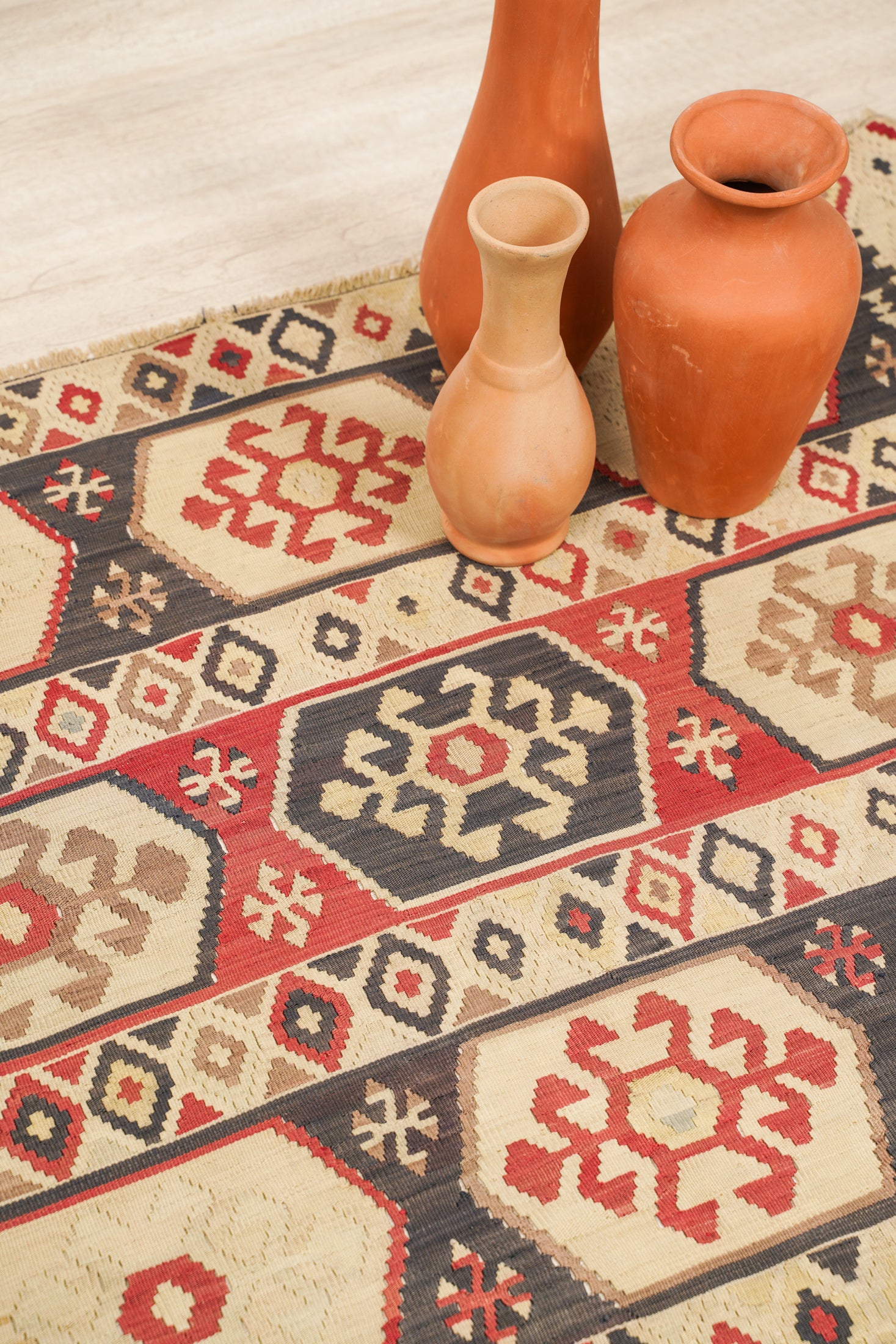 Vintage Rare Silk Turkish Sivas Kilim 5'3" x 3'7"