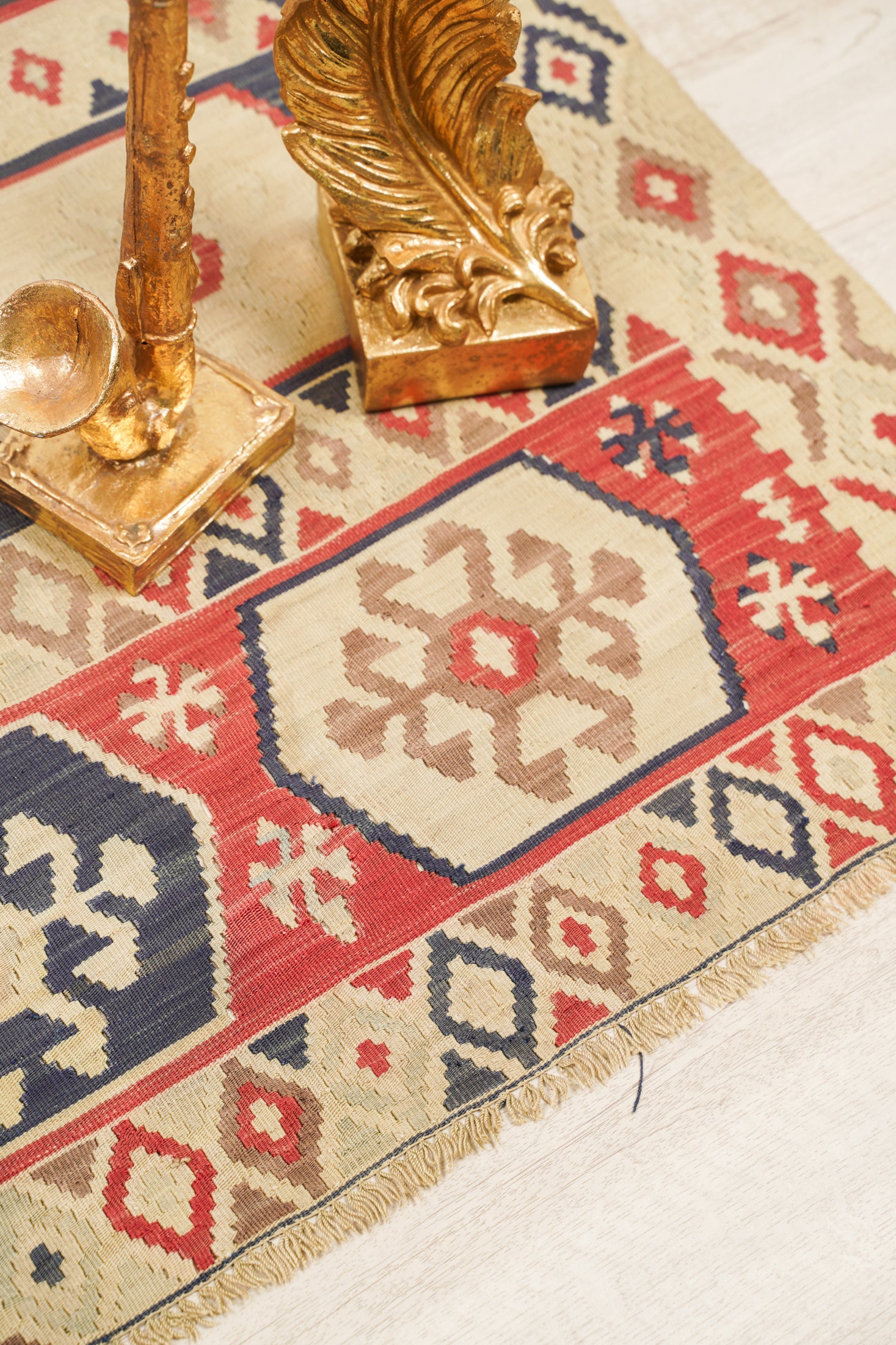 Vintage Rare Silk Turkish Sivas Kilim 5'3" x 3'7"