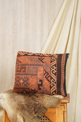 Vintage Turkmen tribal cushion 1'5" x 1'2"