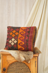Vintage Turkmen tribal cushion 1'5" x 1'2"