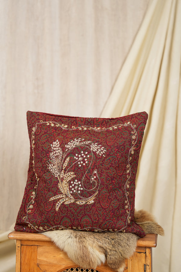 Vintage West Asian Embroidered cushion pair 1'5" x 1'4"