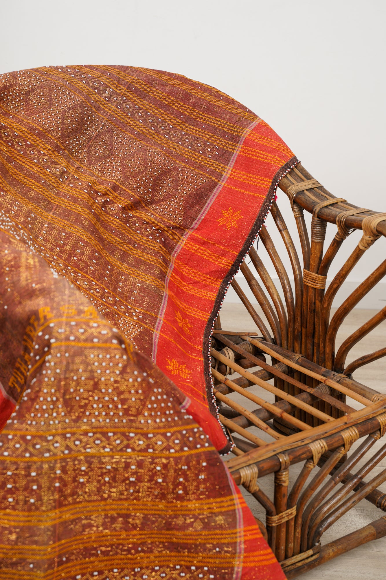vintage indonesian Ulos Batak Textile 6'4" x 2'9"