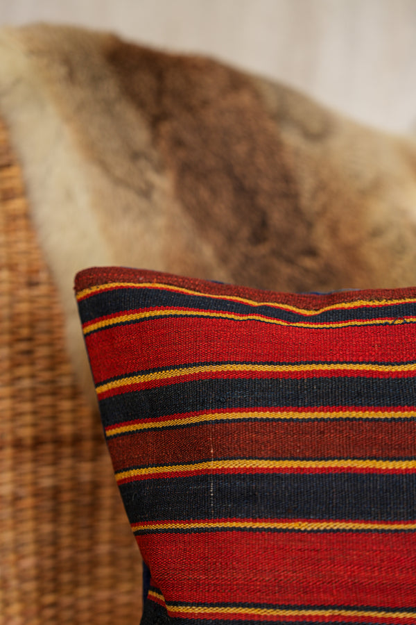 vintage caucasian jajim cushion 1'4" x 1'4"
