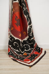 Vintage Uzbek Suzani Embroidered Textile 5'10" x 4'3"