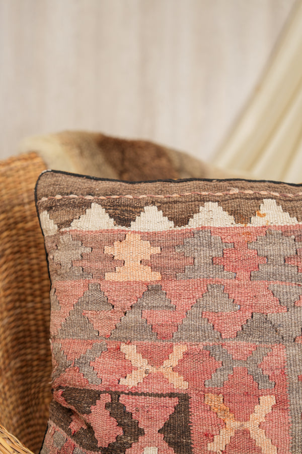 Vintage Afghan Tribal Cushion 1'9" x 1'9"