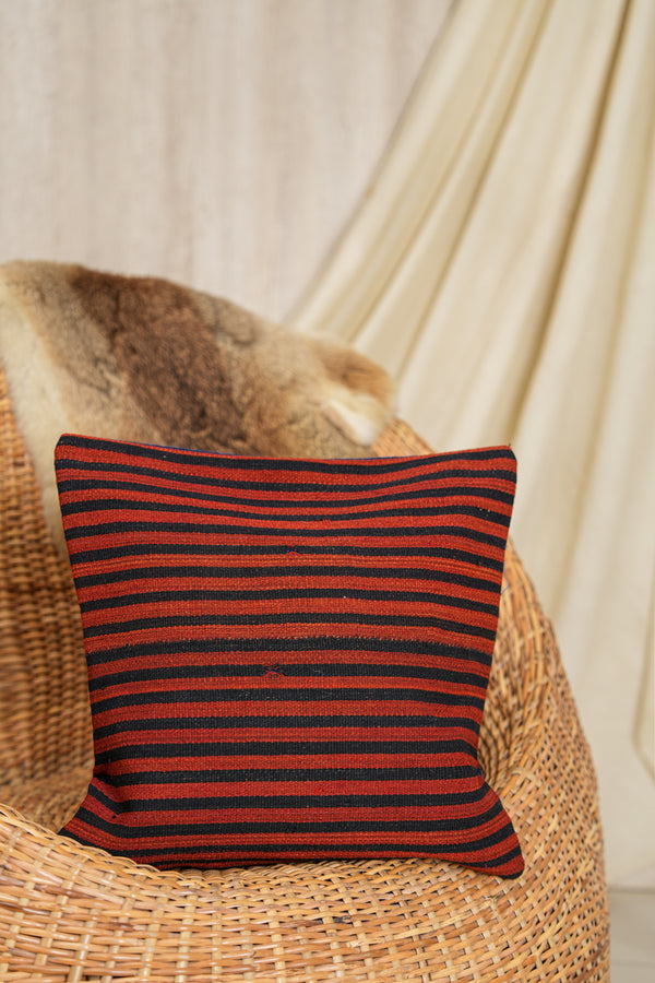 Vintage Caucasian Jajim Cushion 1'4" x 1'4"