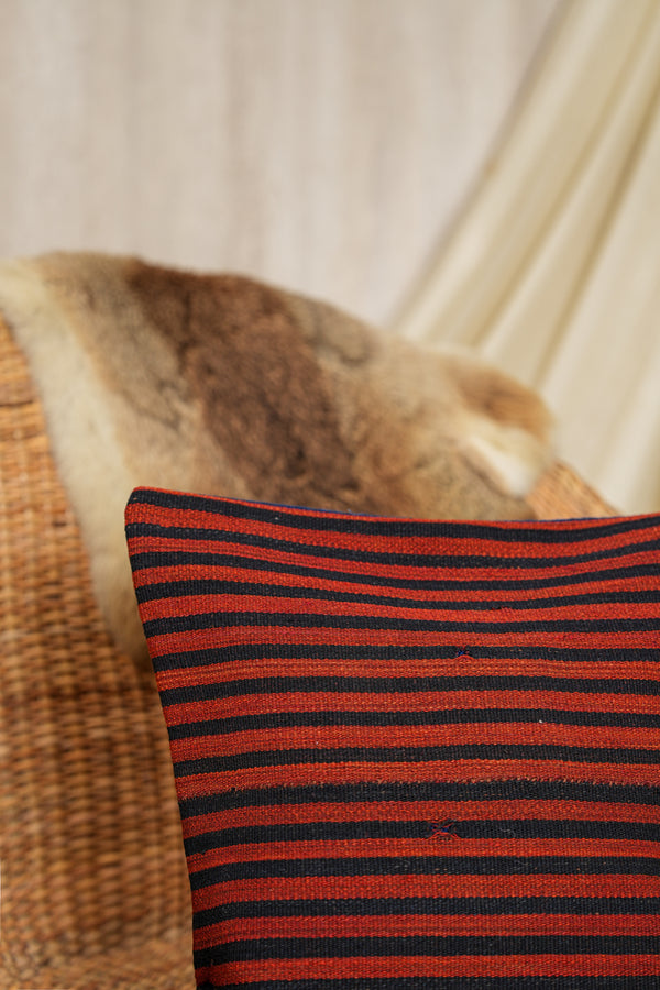 Vintage Caucasian Jajim Cushion 1'4" x 1'4"