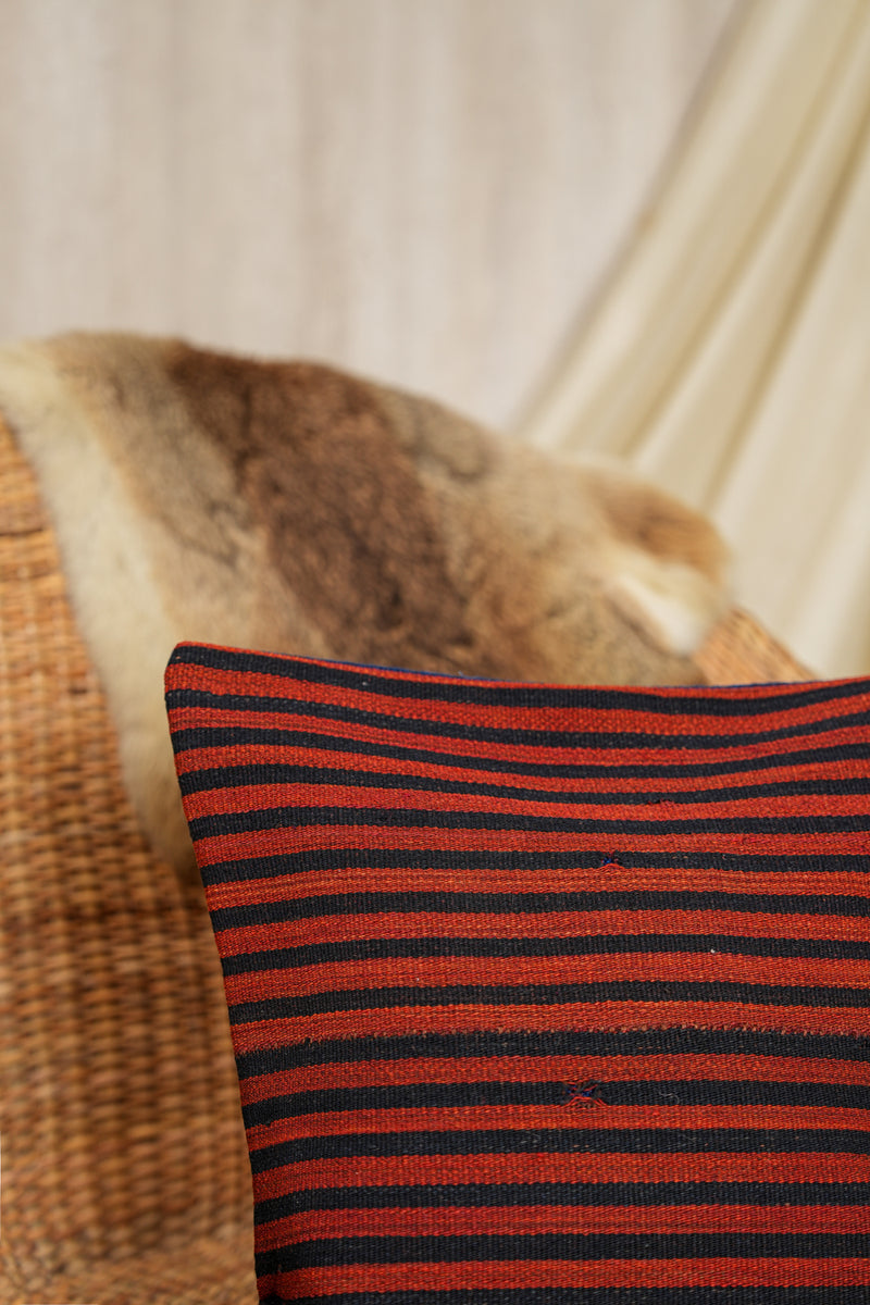 Vintage Caucasian Jajim Cushion 1'4" x 1'4"
