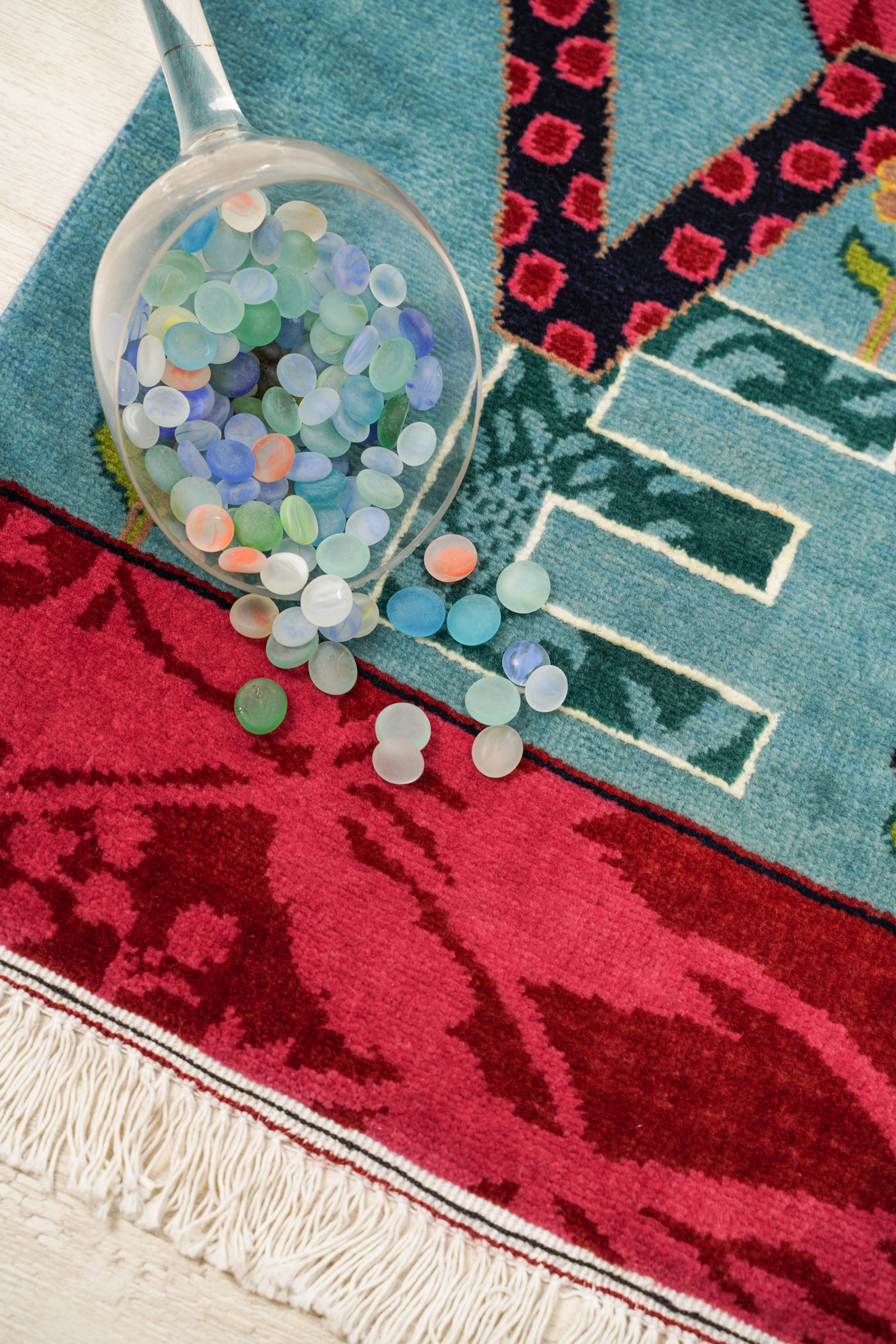 53.5×100 \"Lucky clover” ViNTAGE RUG 17th-century-antique-caucasian