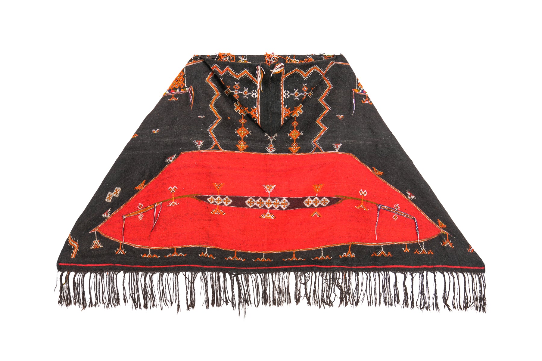 Vintage Moroccan cape AKHNIF 7'1" x 4'5"