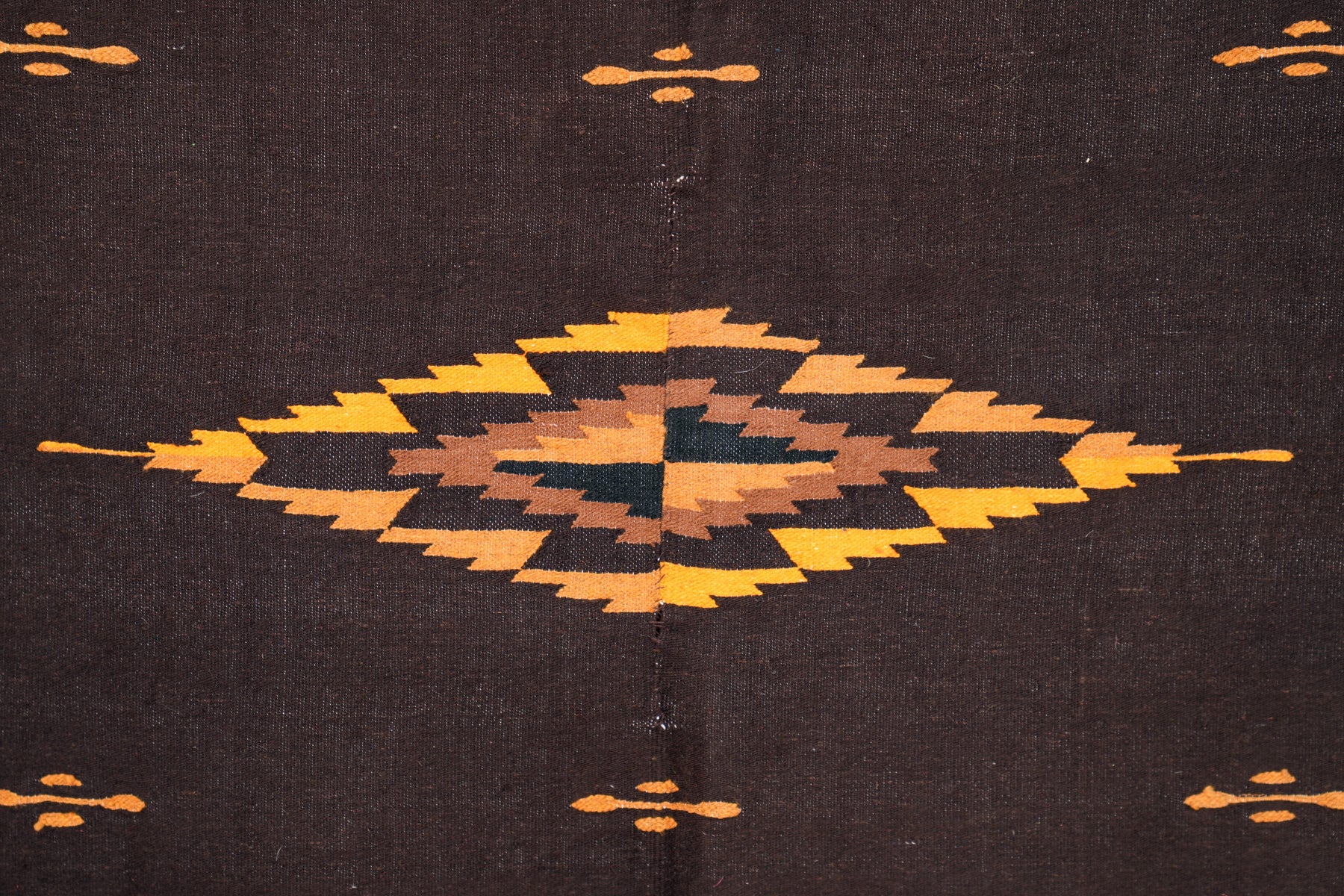Vintage Mexican Serape Saltillo Kilim 6'6" x 3'